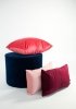 Velvet Weinrotes Dekokissen 50x30